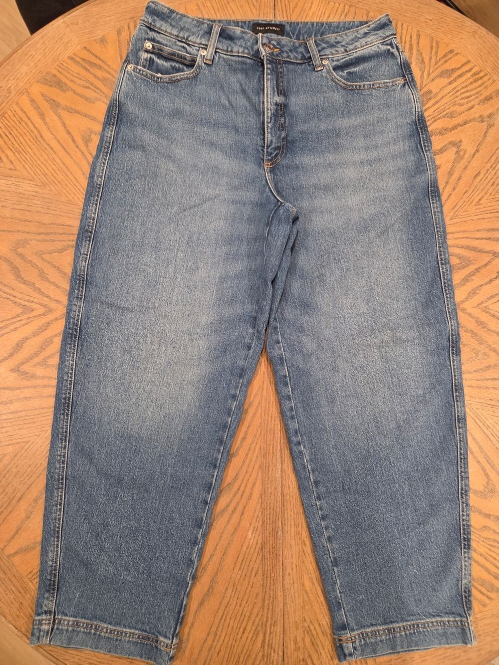 Barrel Jeans Womens Size 8 Blue Denim Tapered Wide Leg Whimsygoth Boho Modern